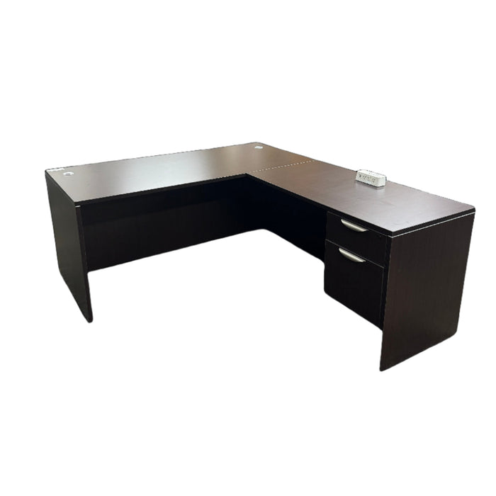 L-Shape Desk With File Cabinet - NEW!