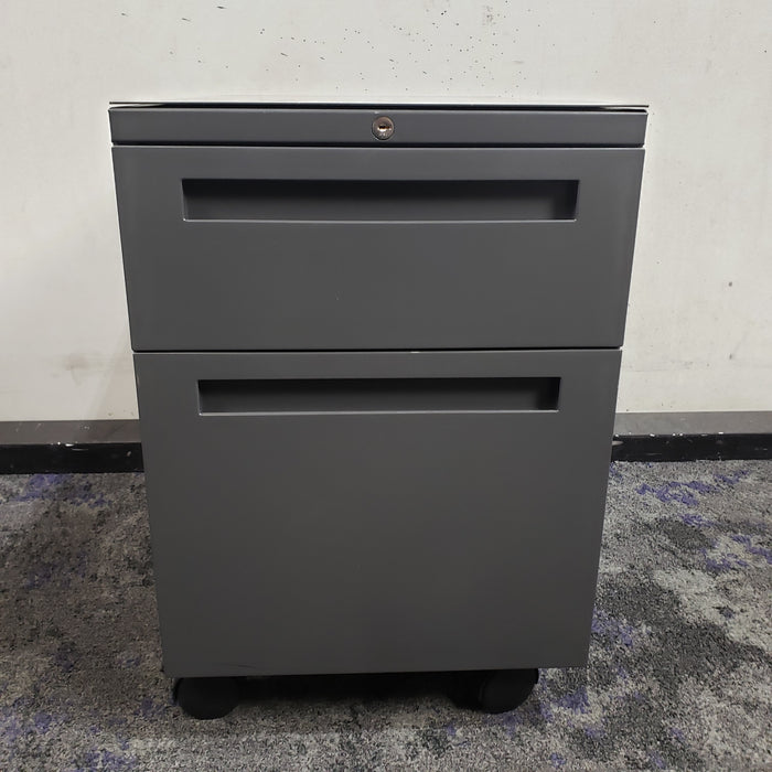 2 Drawer Rolling Pedestal File Cabinet