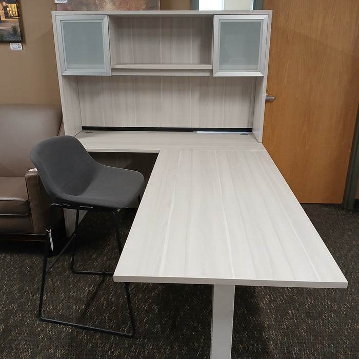L-Shaped Standing Desk /w Credenza