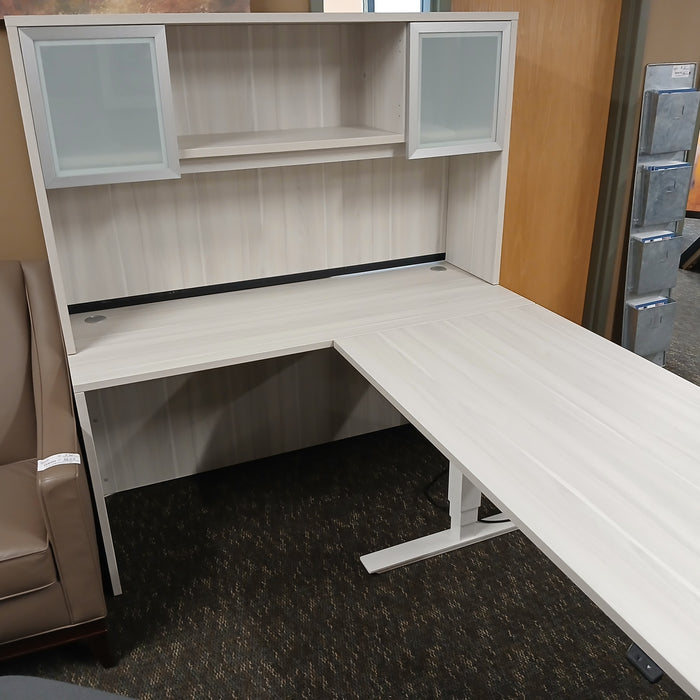 L-Shaped Standing Desk /w Credenza