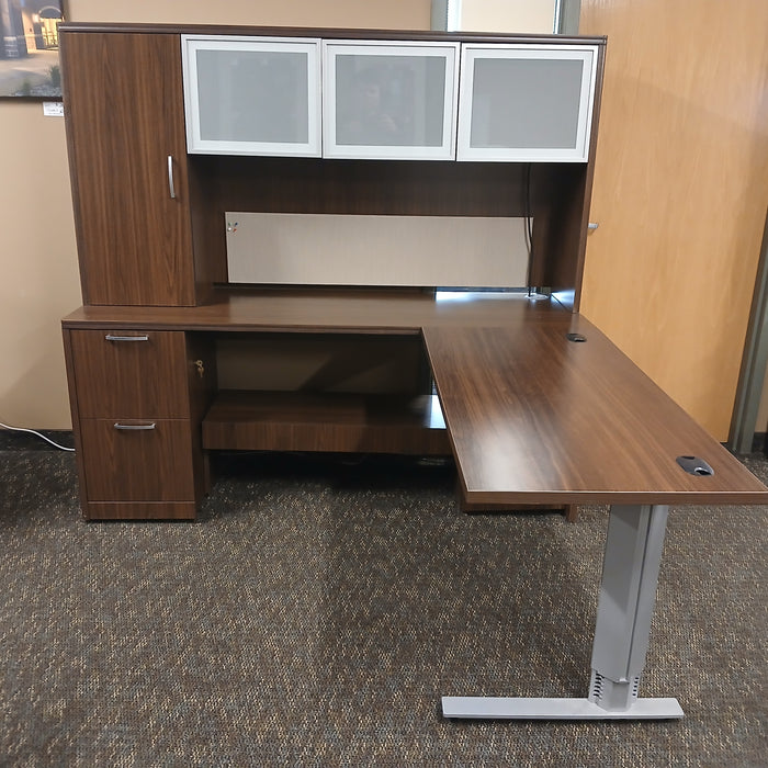 L-Shaped Desk with Credenza