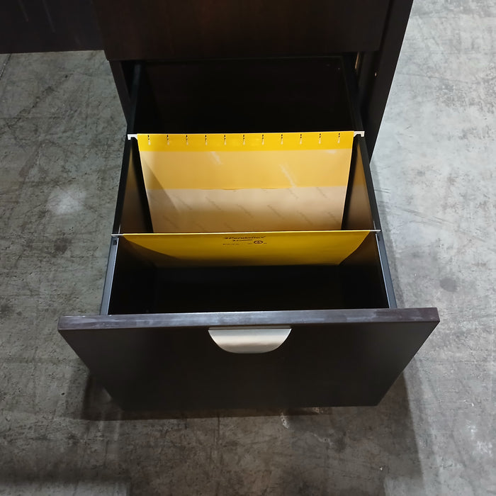 L-shaped Bowfront Desk