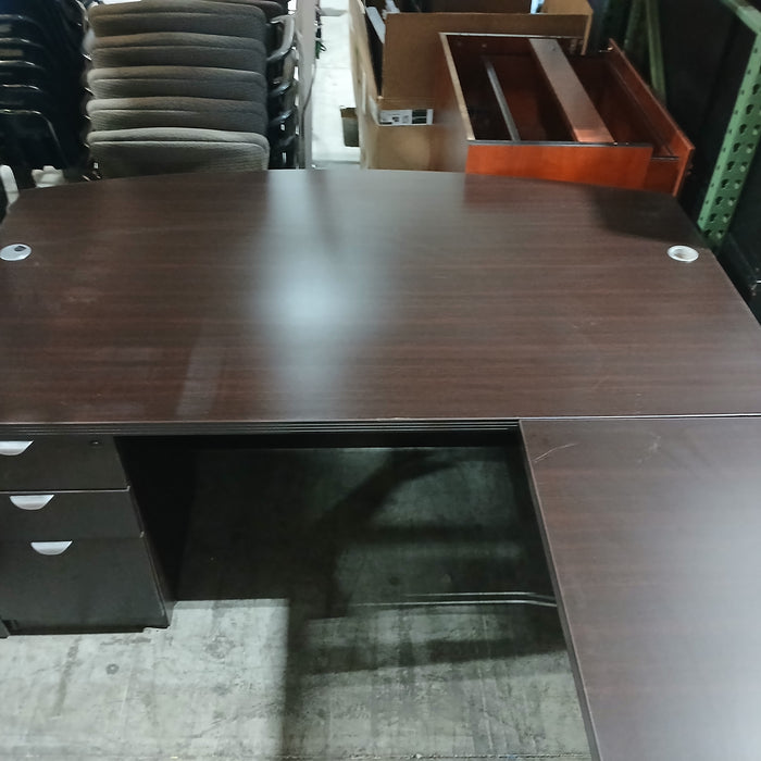 L-shaped Bowfront Desk