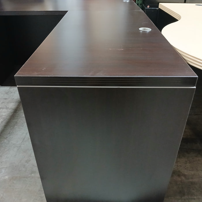 L-shaped Bowfront Desk