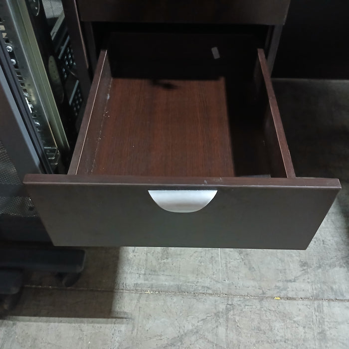 L-shaped Bowfront Desk