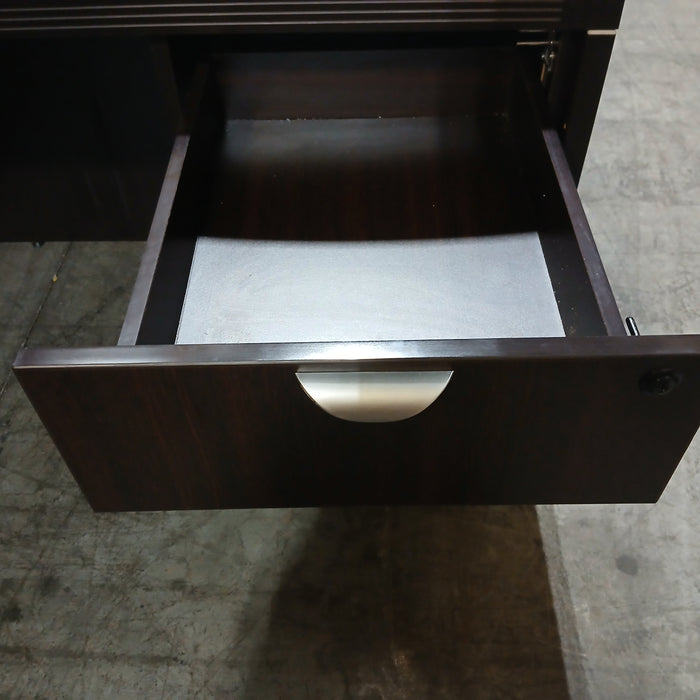 L-shaped Bowfront Desk