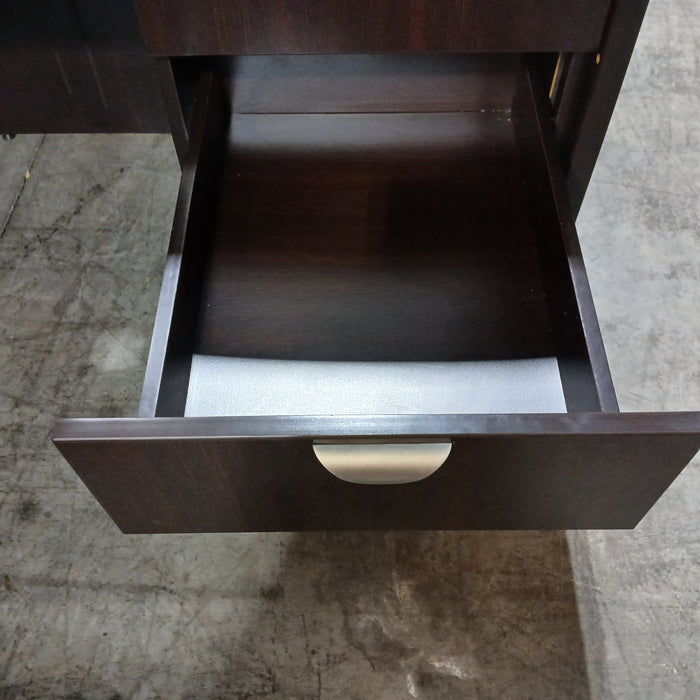 L-shaped Bowfront Desk
