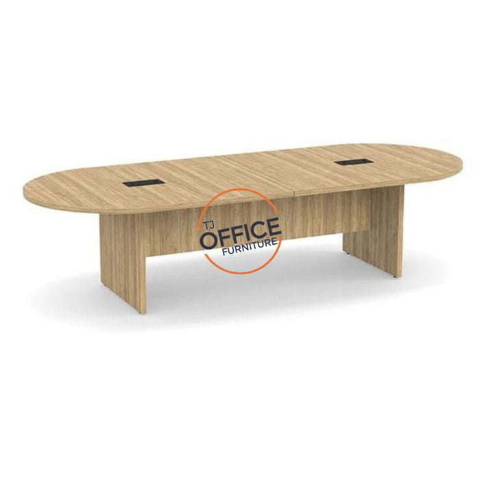 10' Racetrack Conference Room Table with Slab Base