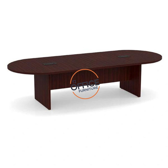 10' Racetrack Conference Room Table with Slab Base
