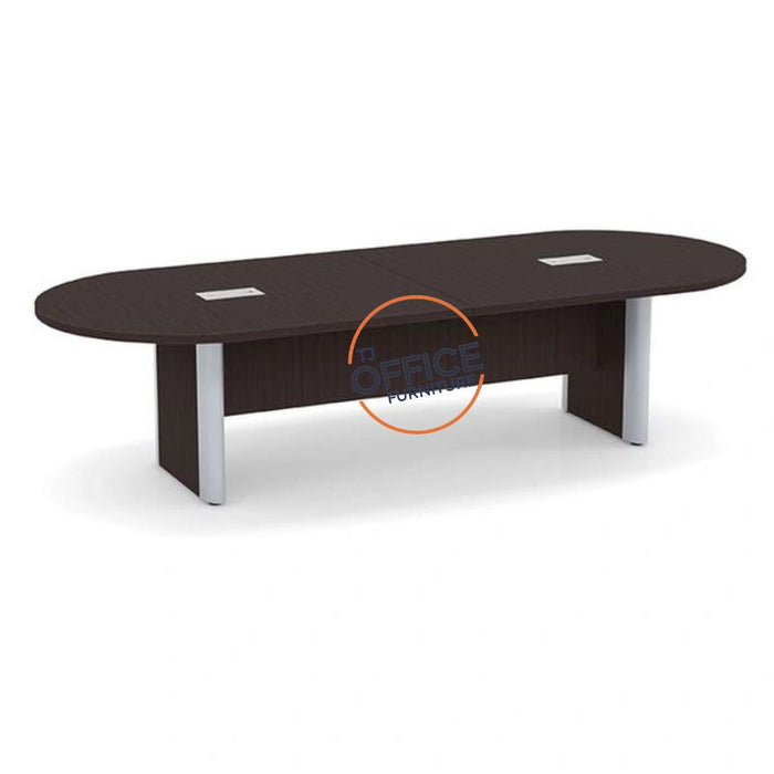 10' Racetrack Conference Room Table with Accent Edge Base