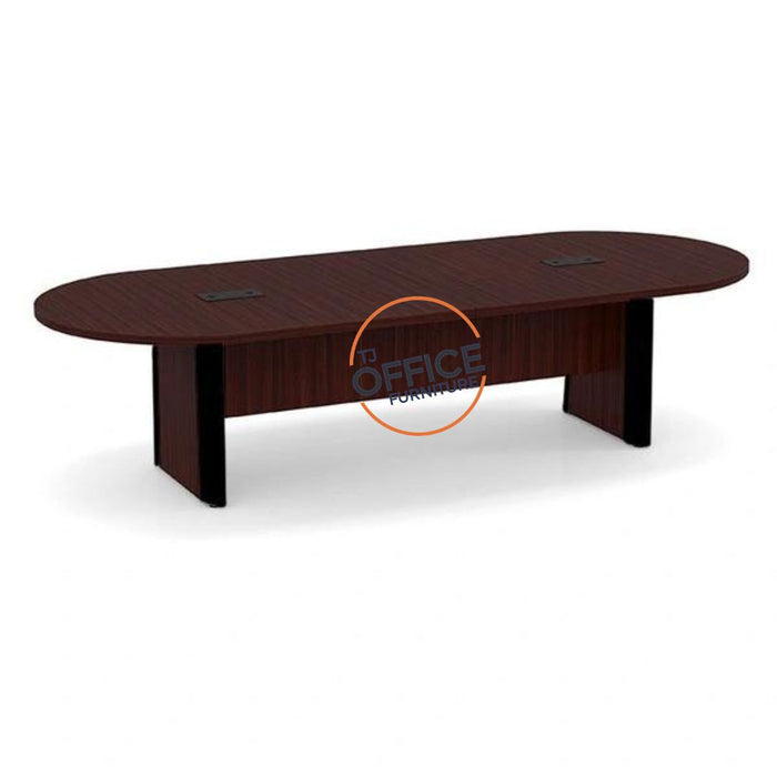 10' Racetrack Conference Room Table with Accent Edge Base