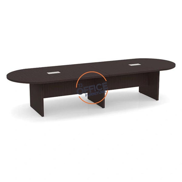 12' Racetrack Conference Room Table with Slab Base