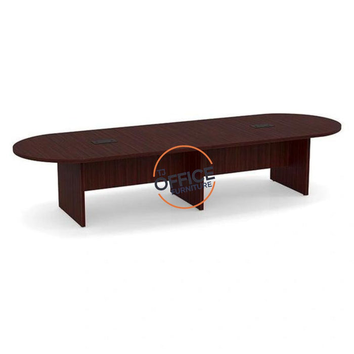 12' Racetrack Conference Room Table with Slab Base
