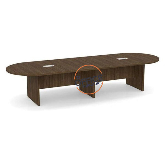 12' Racetrack Conference Room Table with Slab Base