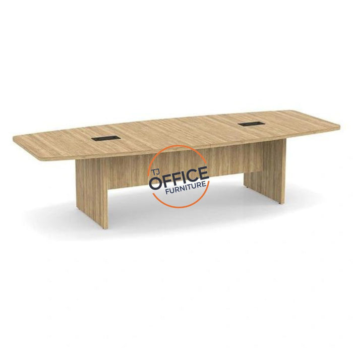 10' Boat Shape Conference Room Table with Slab Base