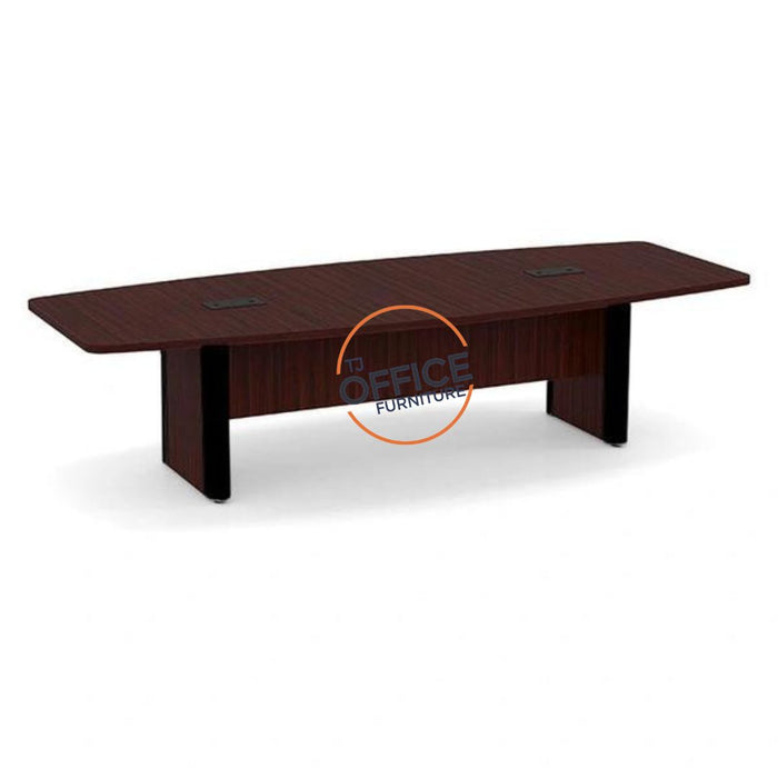 10' Boat Shape Conference Room Table with Accent Edge Base