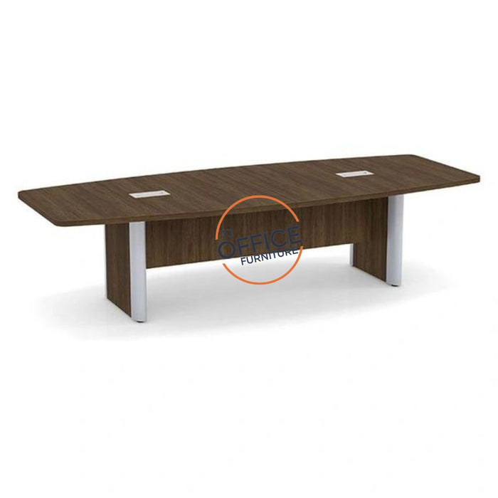 10' Boat Shape Conference Room Table with Accent Edge Base