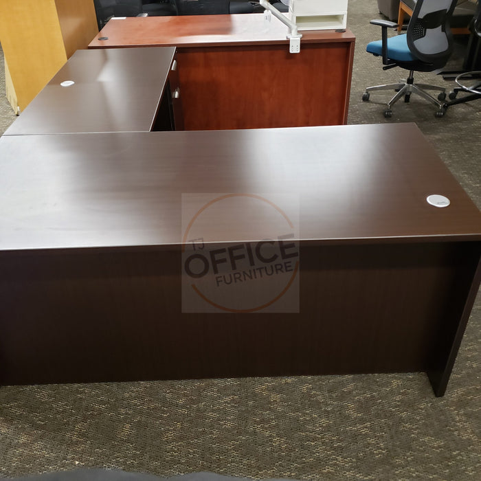 L-Shape Desk With File Cabinet - NEW!