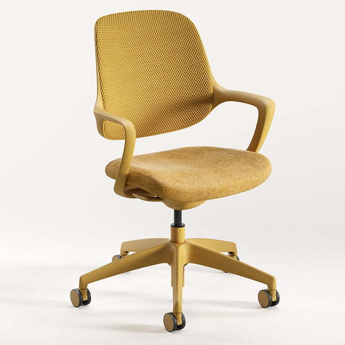 NIRO TASK CHAIR MESH BK YLW-FAB 270/WAFFLE 280