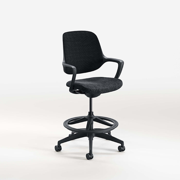 NIRO STOOL BLK MESH BK WAFFLE 460/FAB ST 463