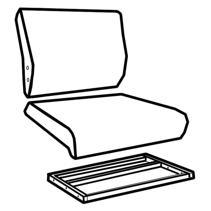 VITALITY MED CHAIR BACK&SEAT ONLY - BLUE AM PU