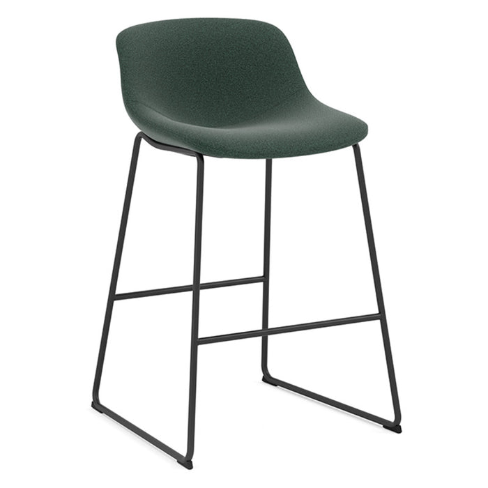 ZEST BISTRO STOOL - BLK FRAME/DK GREEN F354