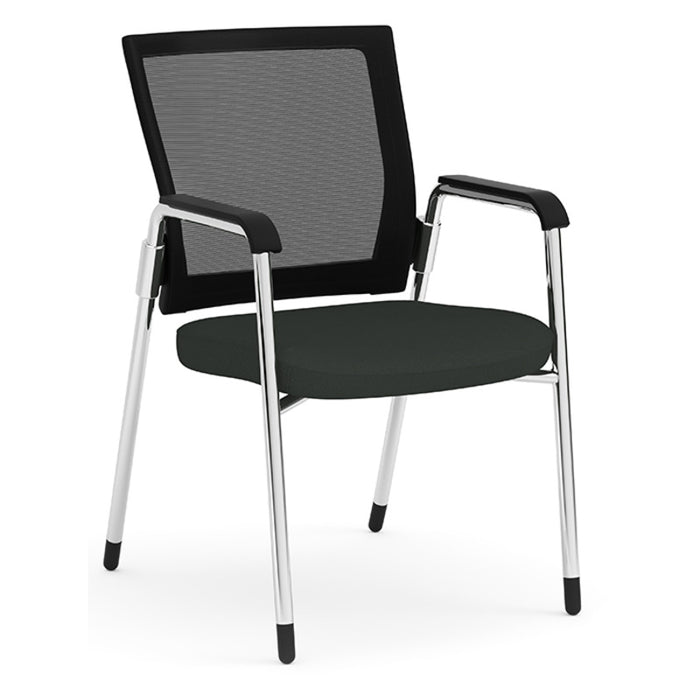 MESH BK POST LEG GUEST CHAIR-BLKSTM60999/BLKBKLN04