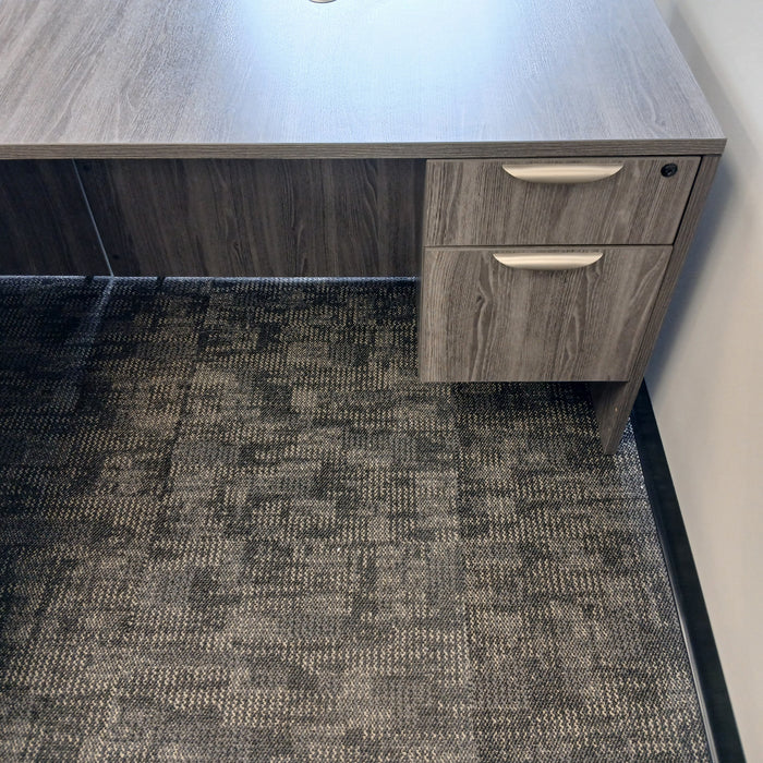 L-Shape Desk With File Cabinet - NEW!