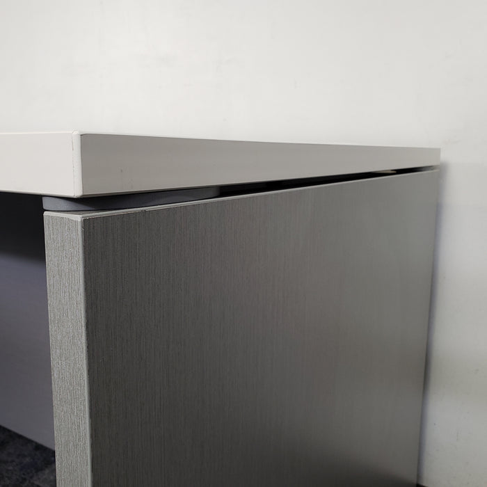 Modern Desk with Pedestal File Cabinet