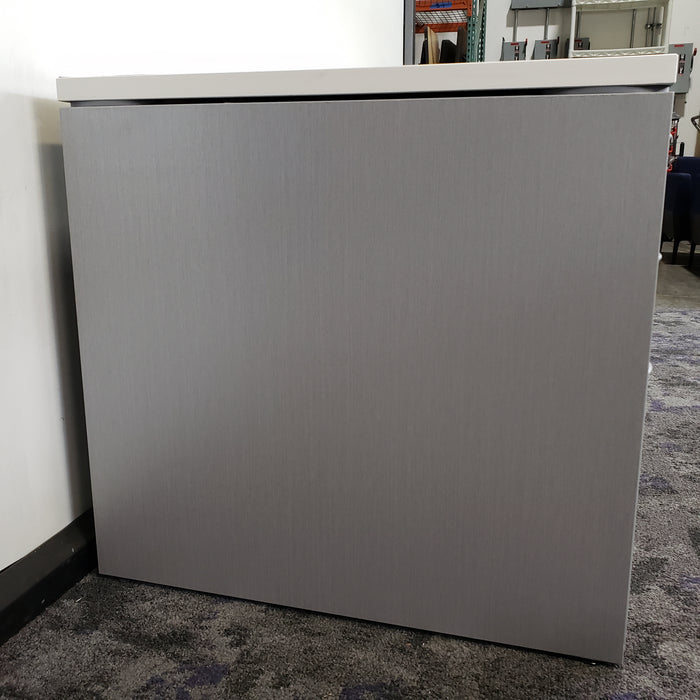 Modern Desk with Pedestal File Cabinet