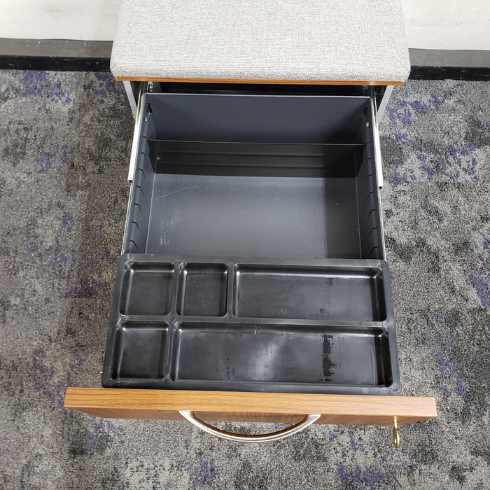 2 Drawer Rolling Pedestal File Cabinet
