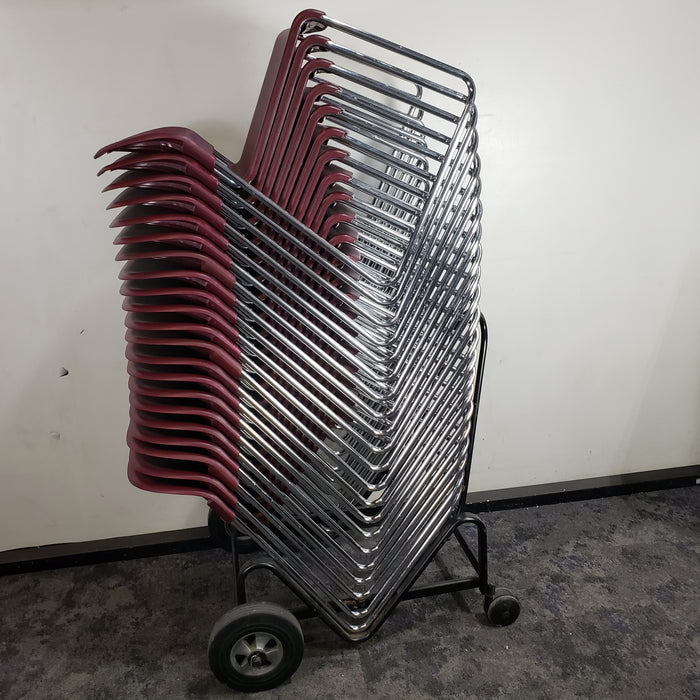 25 Hon Stacking Guest Chairs with Dolly