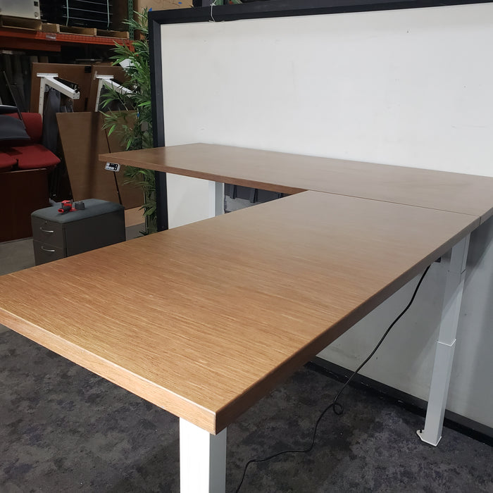 L-Shaped Sit-Stand Desk
