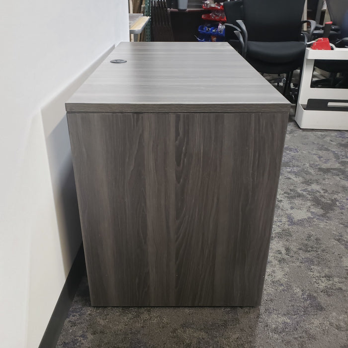 Straight desk with file cabinet