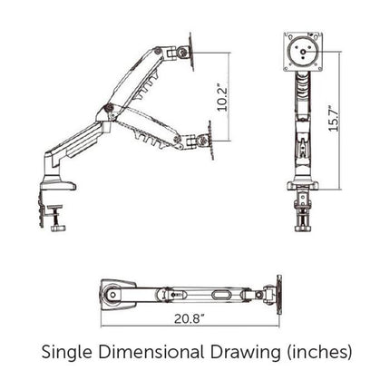 Single monitor arm