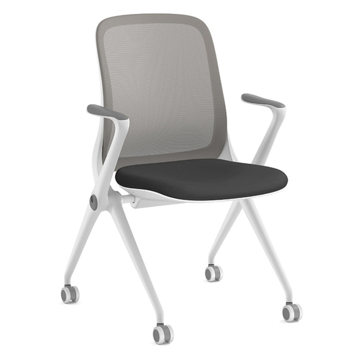 MESH BK NEST CHAIR W/ARM-WHITE BK GRY02/ST CHR03