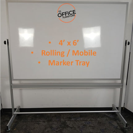Rolling Whiteboard / Dry Erase (#6422)