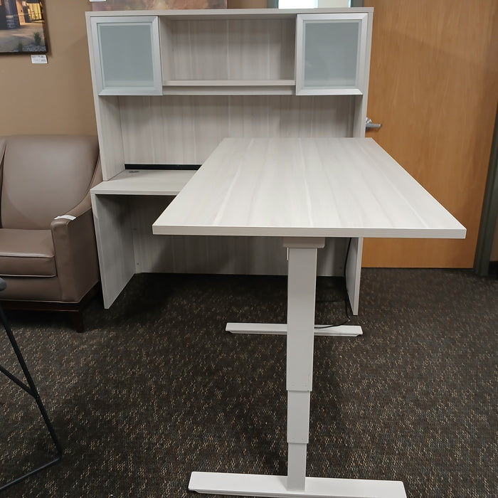 L-Shaped Standing Desk /w Credenza