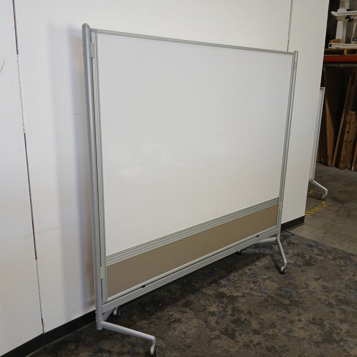 47" x 70" Rolling / Mobile Whiteboard / Dry Erase (#6651)