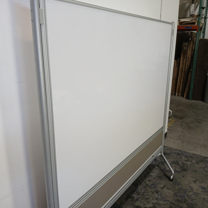 47" x 70" Rolling / Mobile Whiteboard / Dry Erase (#6651)