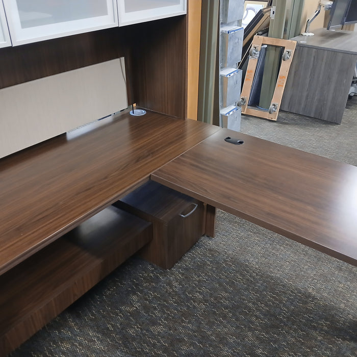 L-Shaped Desk with Credenza