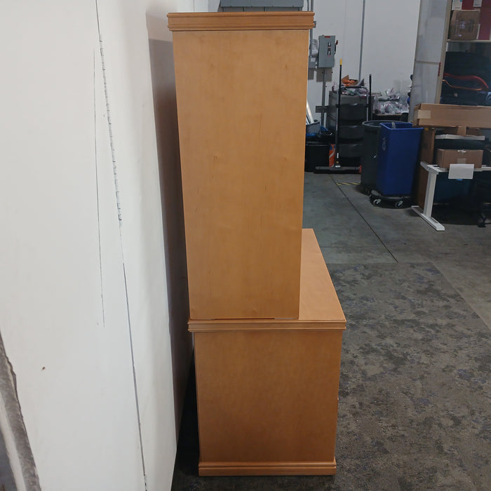 Two Drawer Lateral File Cabinet with Bookcase