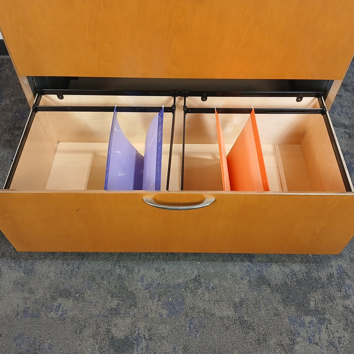 Two Drawer Lateral File Cabinet with Bookcase