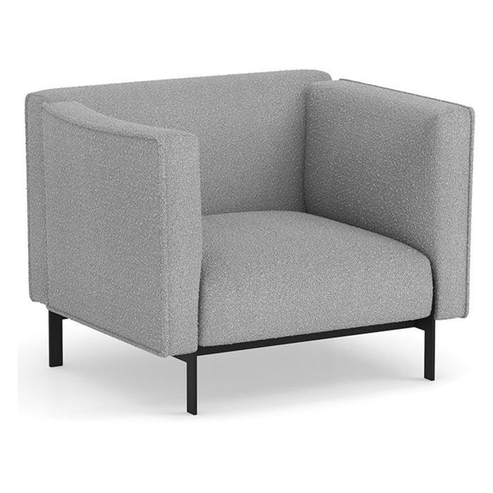 ARLO SINGLE SEAT SOFA-BLK LEGS/LT GREY FF013