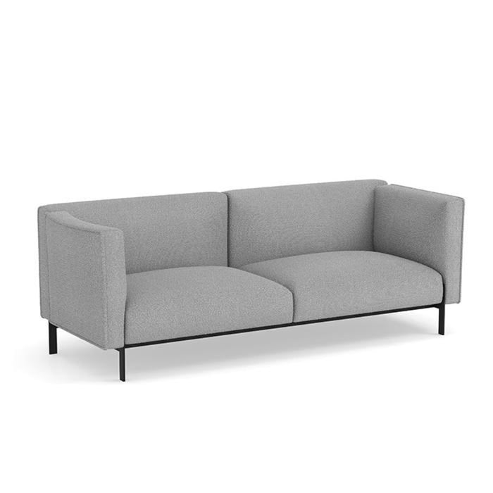 ARLO 3 SEAT SOFA-BLK LEGS/LT GREY FF013