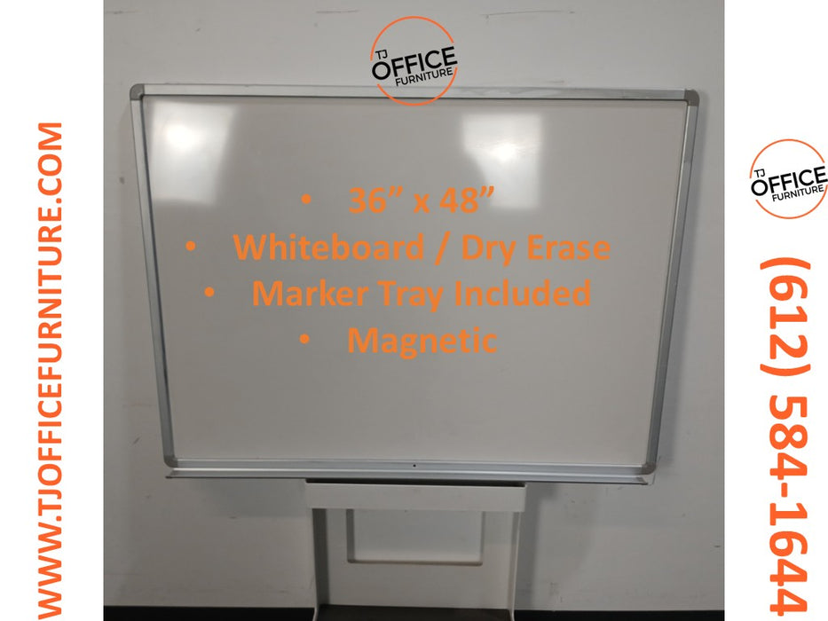 48" x 36" Whiteboard / Dry Erase (#6853)