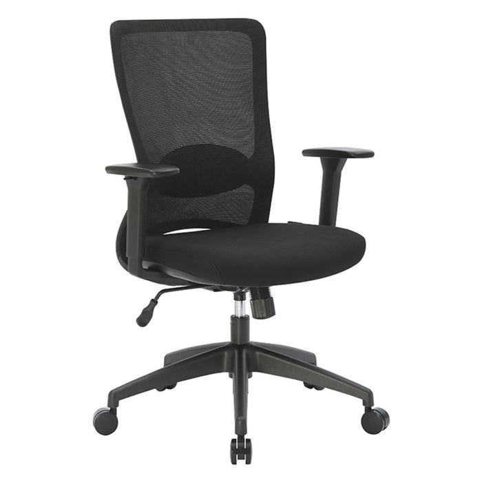 FLINT MB CHAIR-W/ARM BLK MESH BK MK60/ST A33128