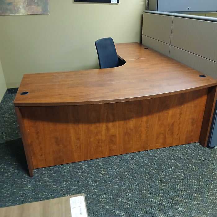 L-Shaped Bowfront Desk