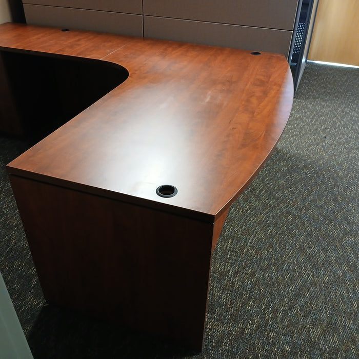 L-Shaped Bowfront Desk