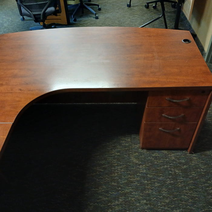 L-Shaped Bowfront Desk